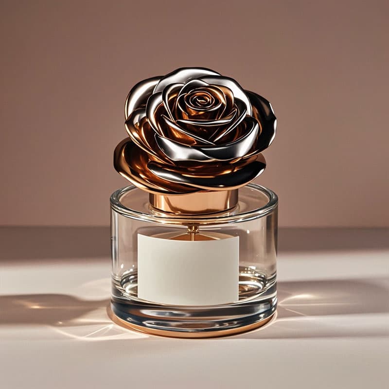 Elegant Flower Cap Perfume - Featuring the Fine Craftsmanship of Zinc Alloy and Aluminum Alloy Casting