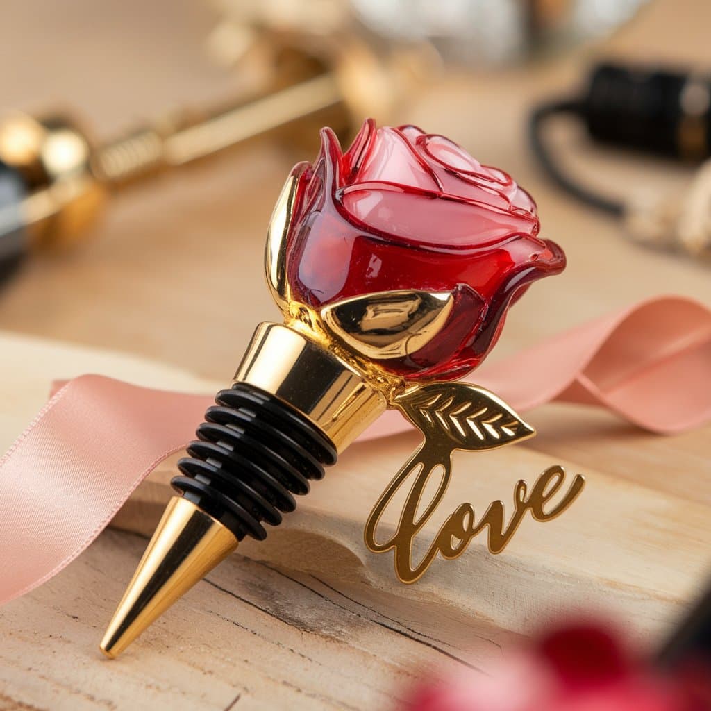 Exquisite Custom Wedding Souvenir Wine Bottle Stoppers - Cherish Your Special Day