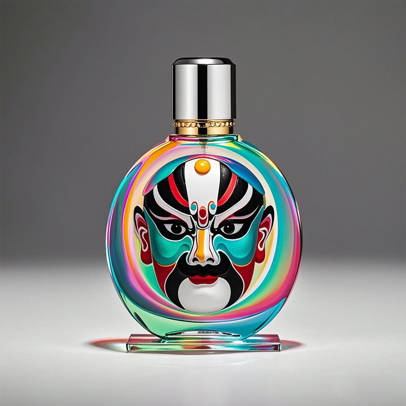 Beijing Opera Mask-inspired Bottle and Fashionable Die-cast Cap