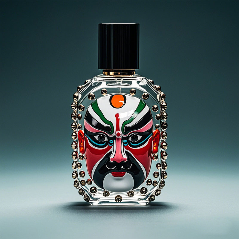 Beijing Opera Mask-inspired Bottle and Fashionable Die-cast Cap