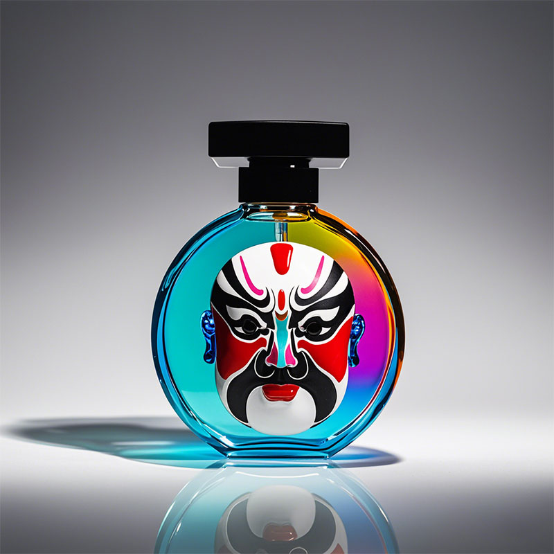 Beijing Opera Mask-inspired Bottle and Fashionable Die-cast Cap