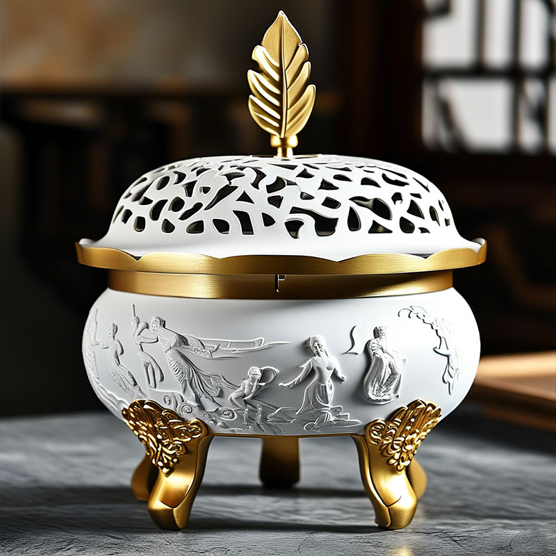 Incense Burner Holder, with Chinese Zinc Alloy Die-casting Process, Stable and Beautiful