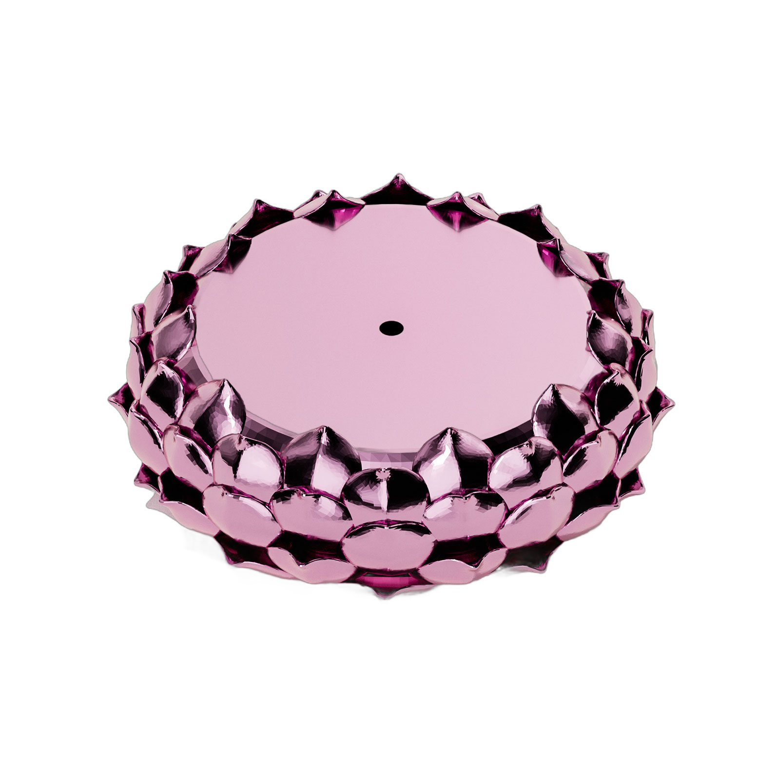 Rose Gold Zinc Alloy Incense Holder with Lotus Pattern