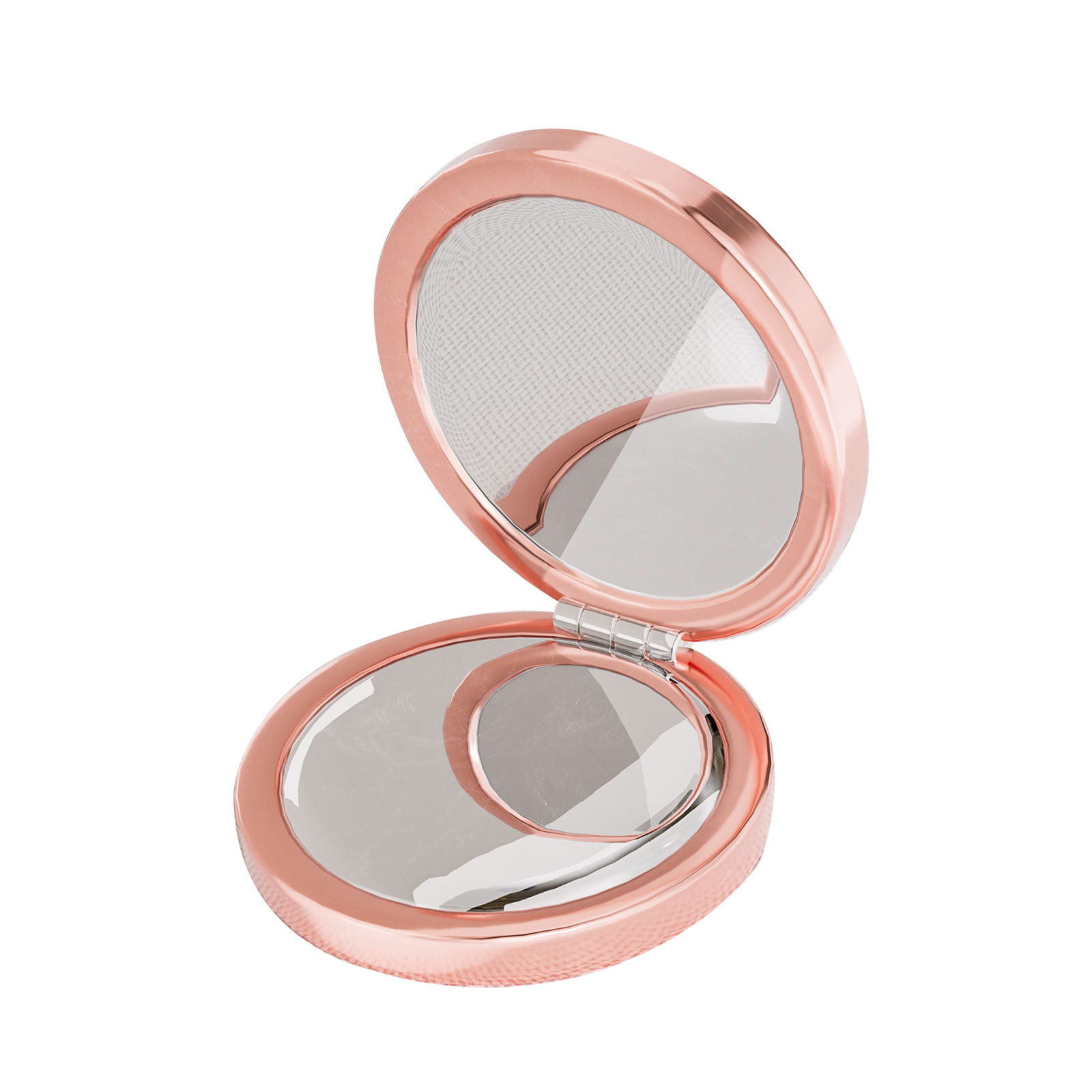 Foldable Flip-Top Zinc Alloy Portable Women's Makeup Mirror