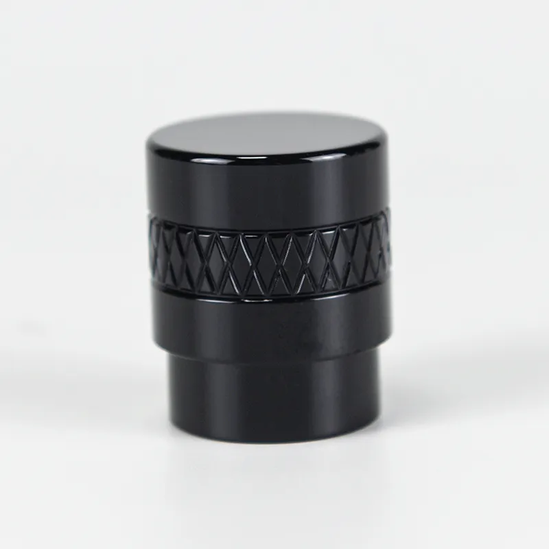 Zinc Alloy T-Shaped Perfume Cap with Triangular Textured Ring and Custom Surface Finishes - Image 8