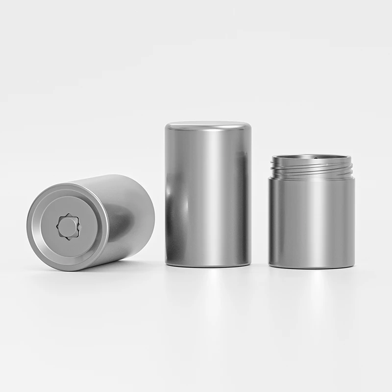 YR1083 Aluminum Alloy Portable Deodorant Stick Tube 65x40mm with Custom Finishes for Packaging