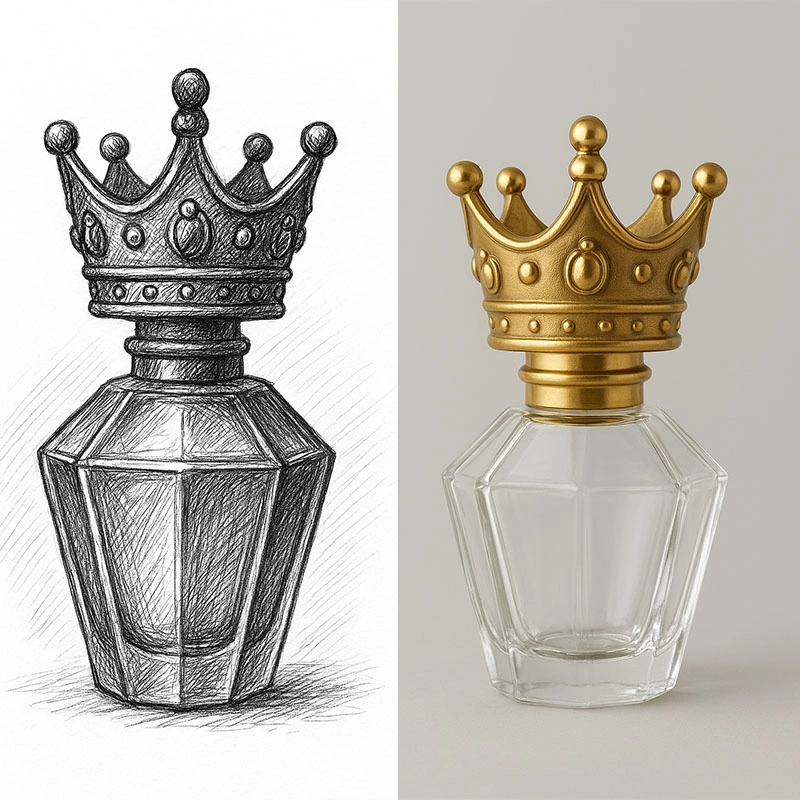 What to do if a factory refuses to quote a price for a zinc alloy perfume cap without a 3D drawing