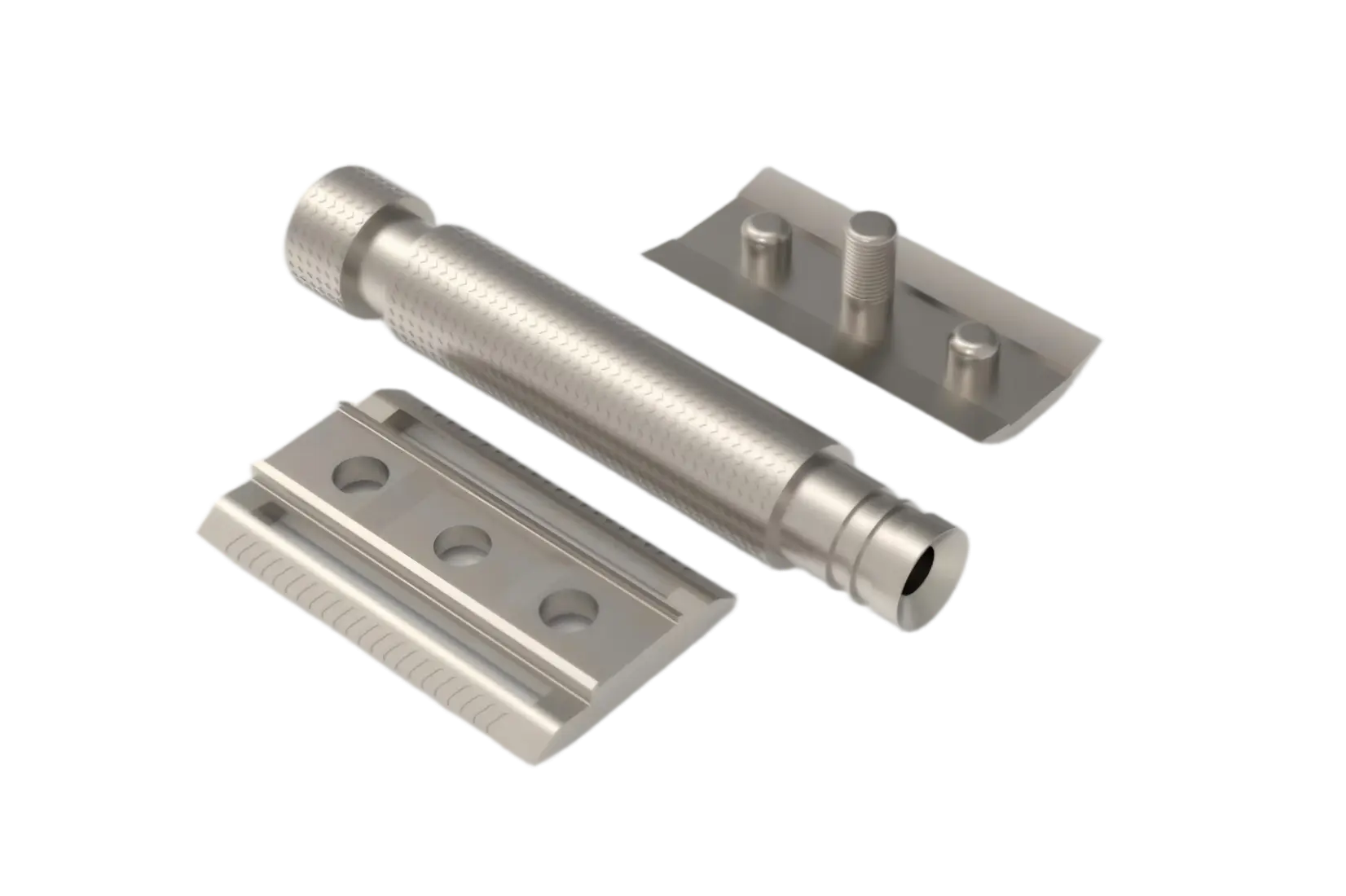 All-Zinc-Alloy Construction — Handle to Full Razor