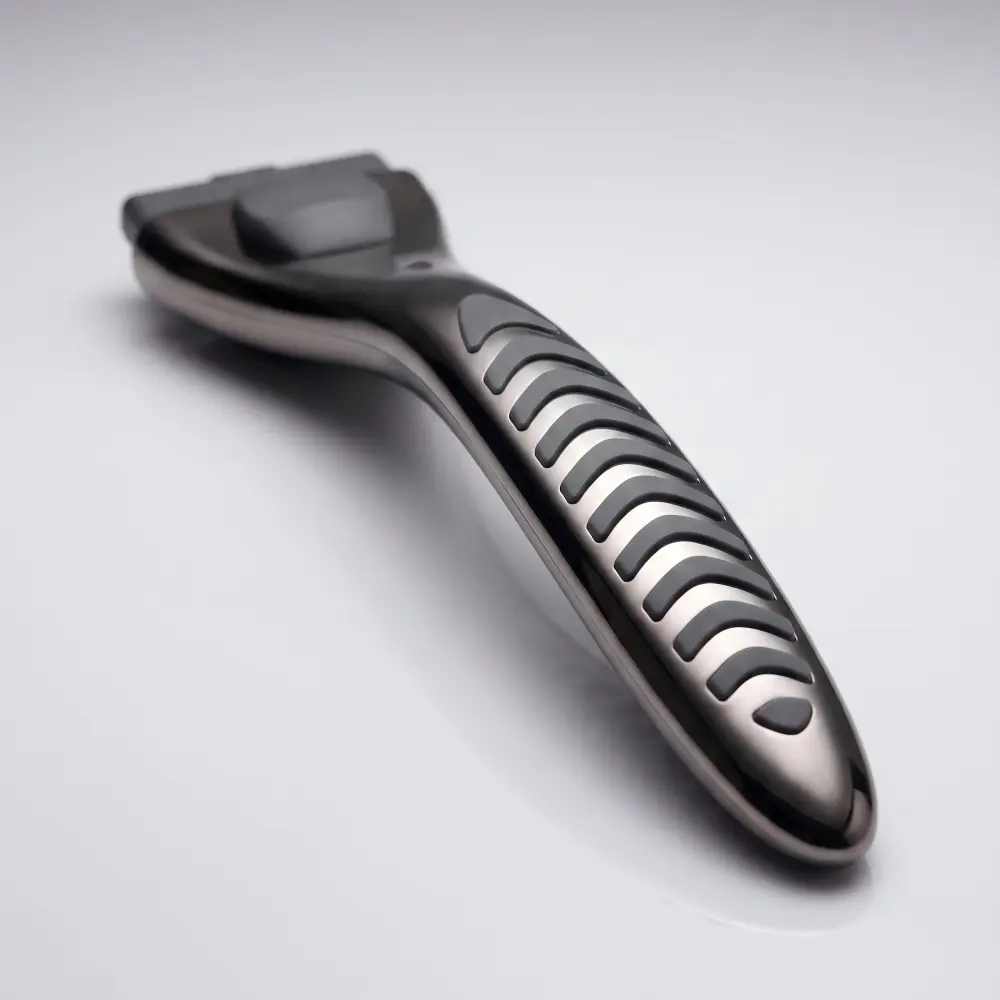 Ergonomic Gun Metal Razor Handles — Die-Cast OEM - Image 3
